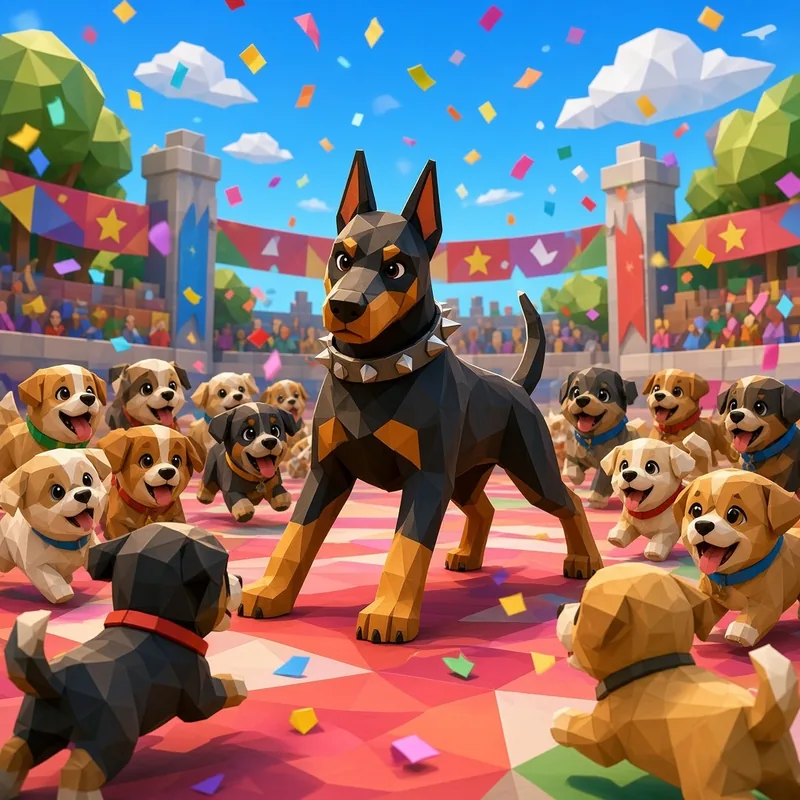 Boss fight against a cyber dog